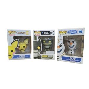 Funko Pop! Lot Of 3: Vinyl: Pokémon Pichu #579, Killer Croc #151, Olaf #79